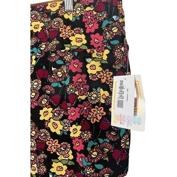LuLaRoe NWT Cassie‎ Floral Skirt Women’s Size 3XL - Picture 2 of 5